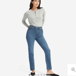 Everlane High Rise cigarette jeans in mid blue 26P